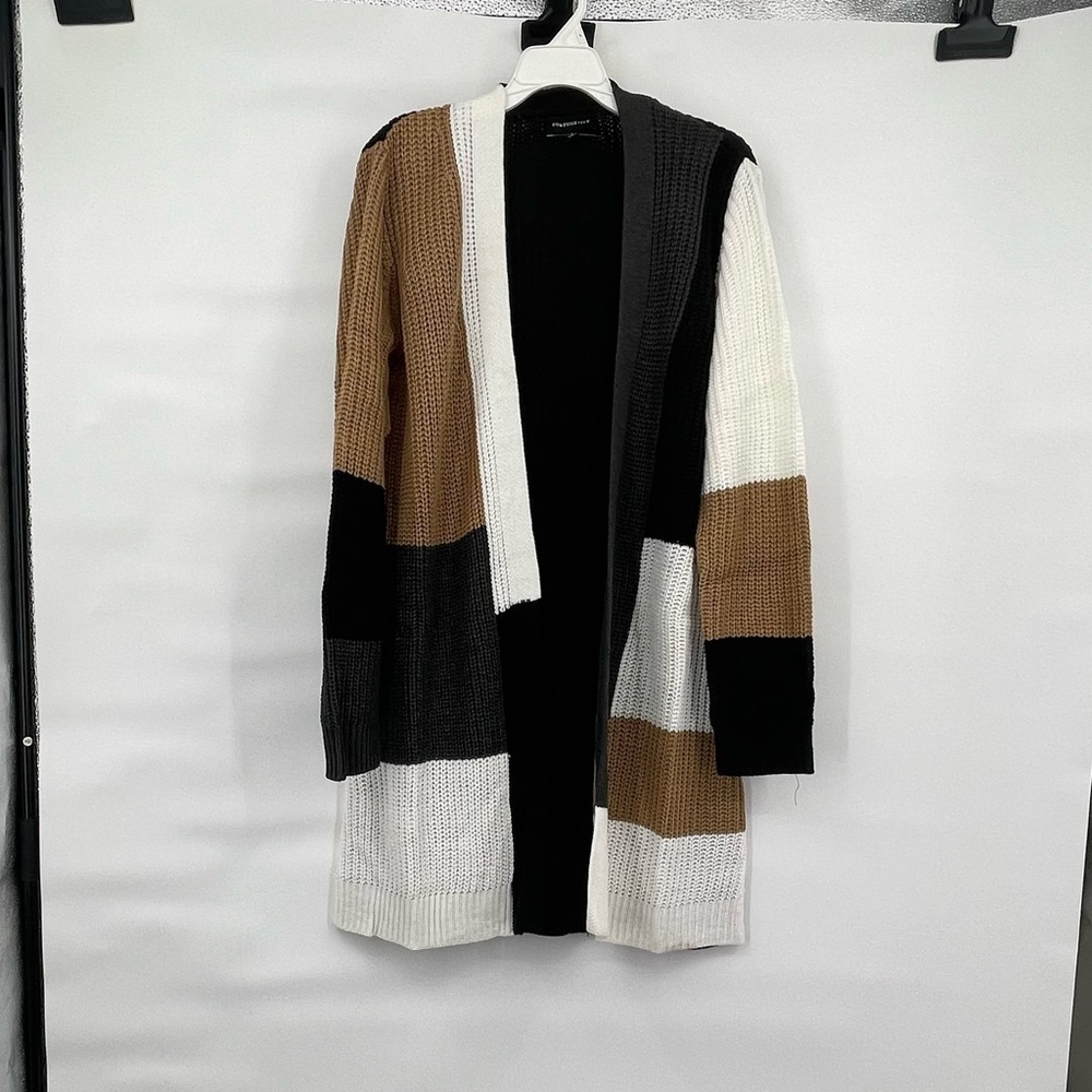 Fortune + Ivy stitch fix NWOT color block nuetral open hang cardigan